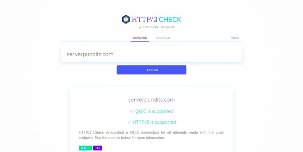 QUICK Check Online Portal screenshot